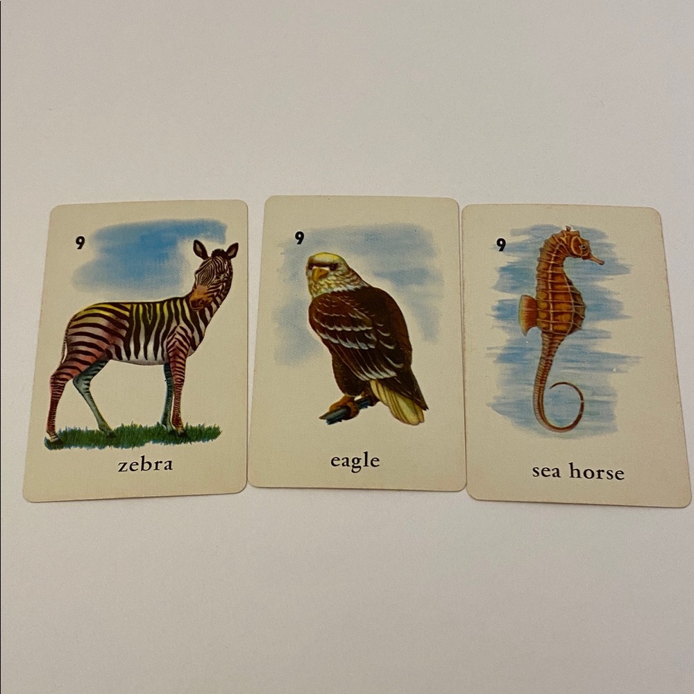 Vintage 1959 Card Game By Ed-U-Cards Bird Fish Animal 33 Cards Read Description - Picture 7 of 13